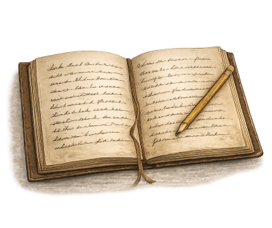 Open book icon representing Antonio's Suitcase