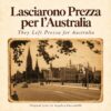 Lasciarono Prezza per l’Australia song cover featuring a sepia city street photograph with church spires and vintage cars.